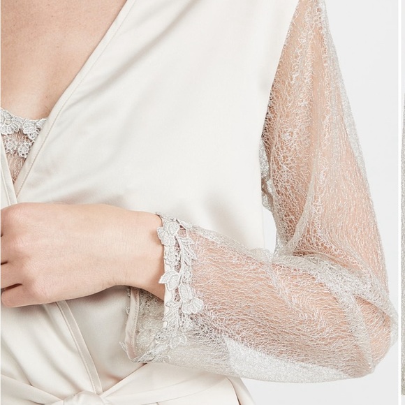 Flora Nikrooz Showstopper Charmeuse Robe Wedding Intimate - Picture 5 of 5